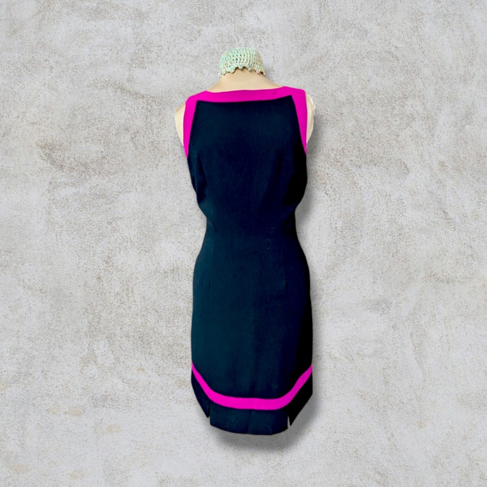 Vintage | pink & black sheath dress y2k 90s